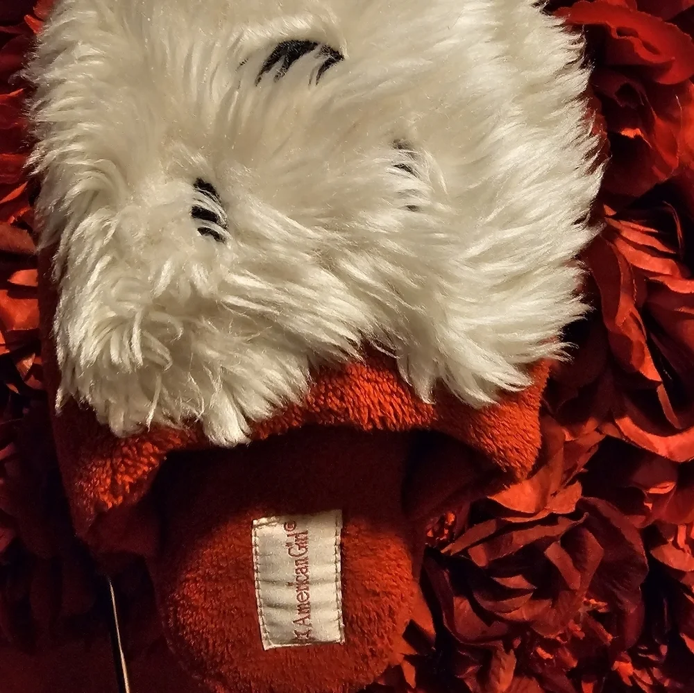 American Girl Cozy Red and White Coco Slippers Size 1-3